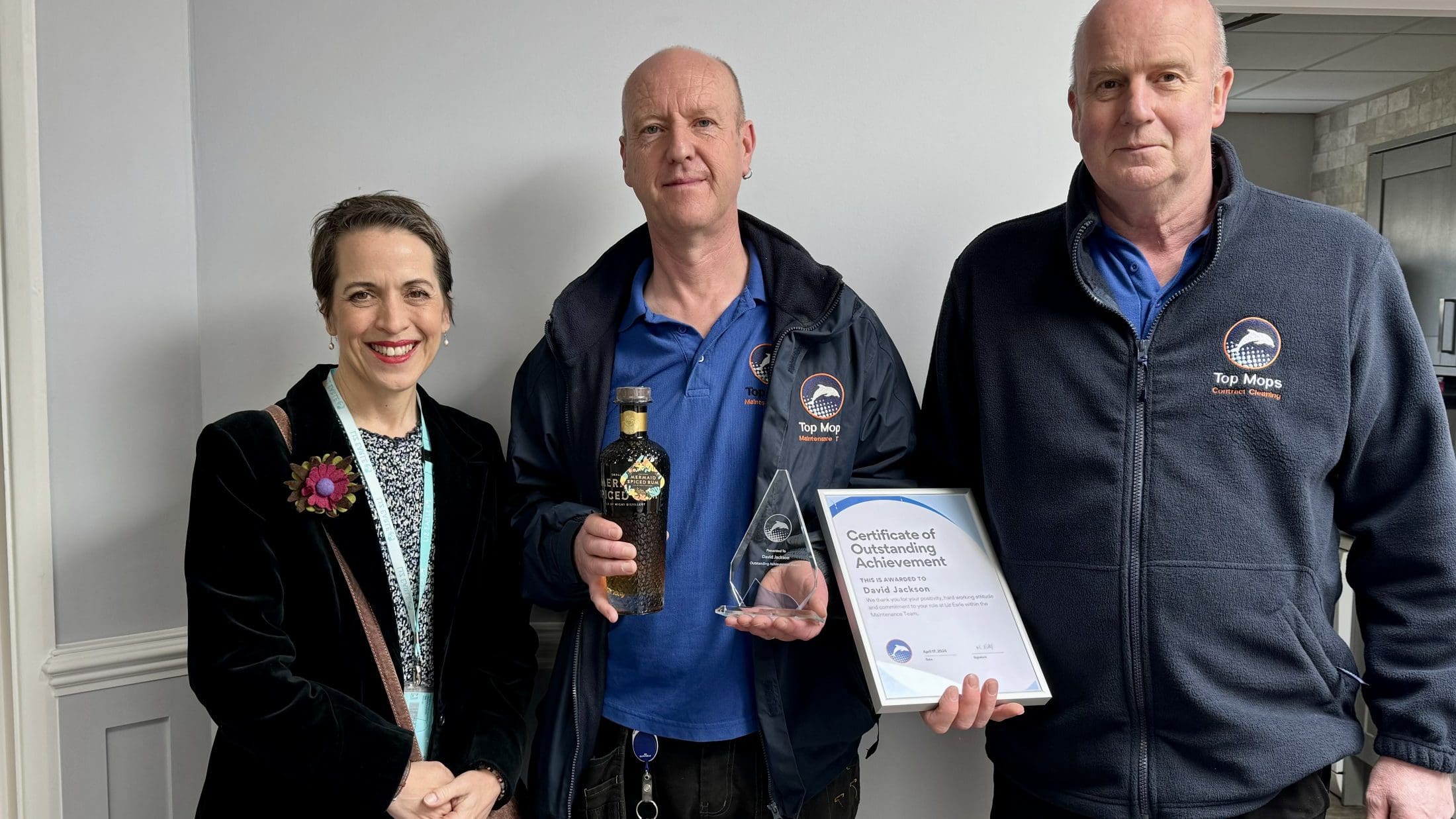 David Jackson receiving his Outstanding Achievement Award